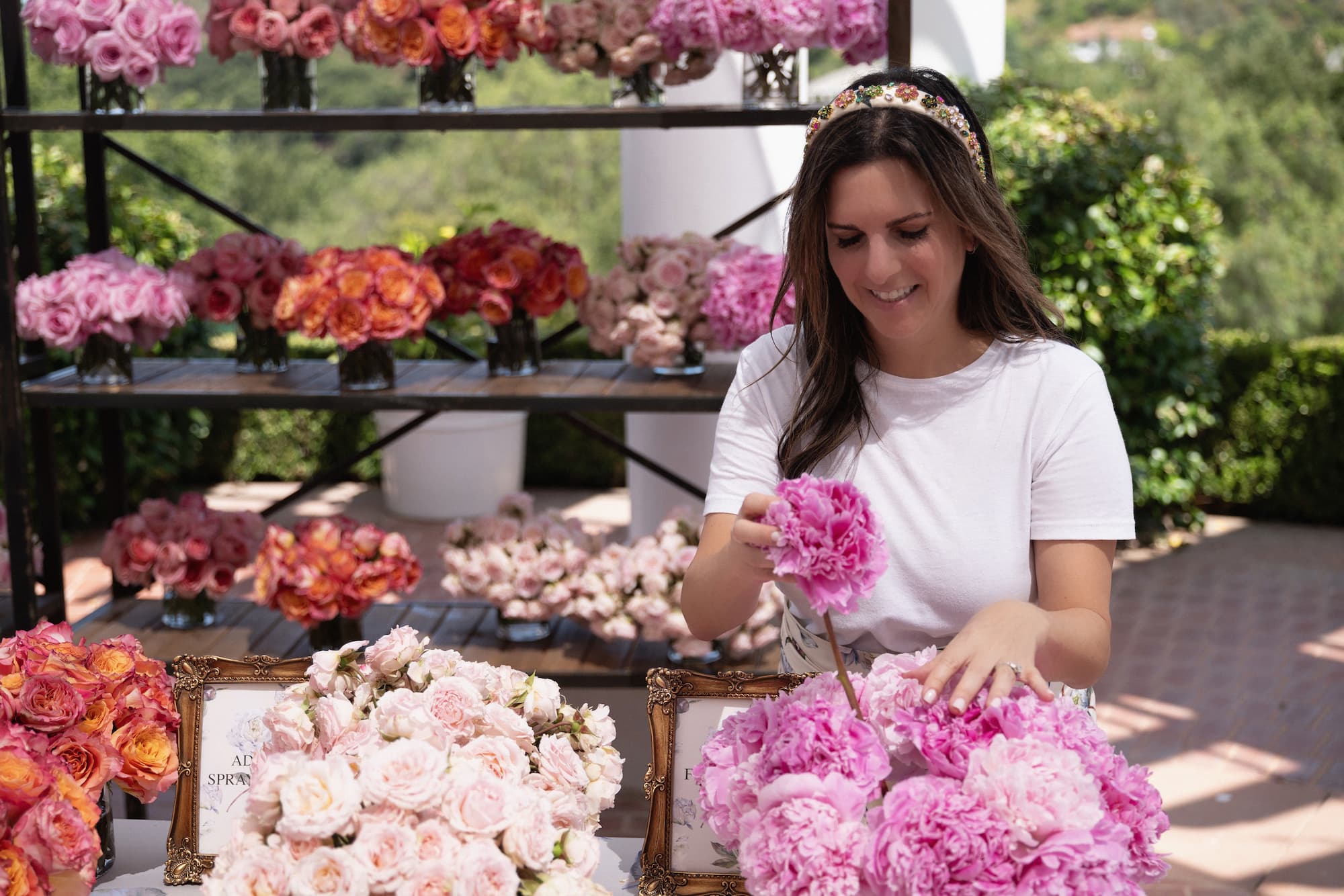 Stunning set up of a Bouquet Box Flower Bar fundraising event